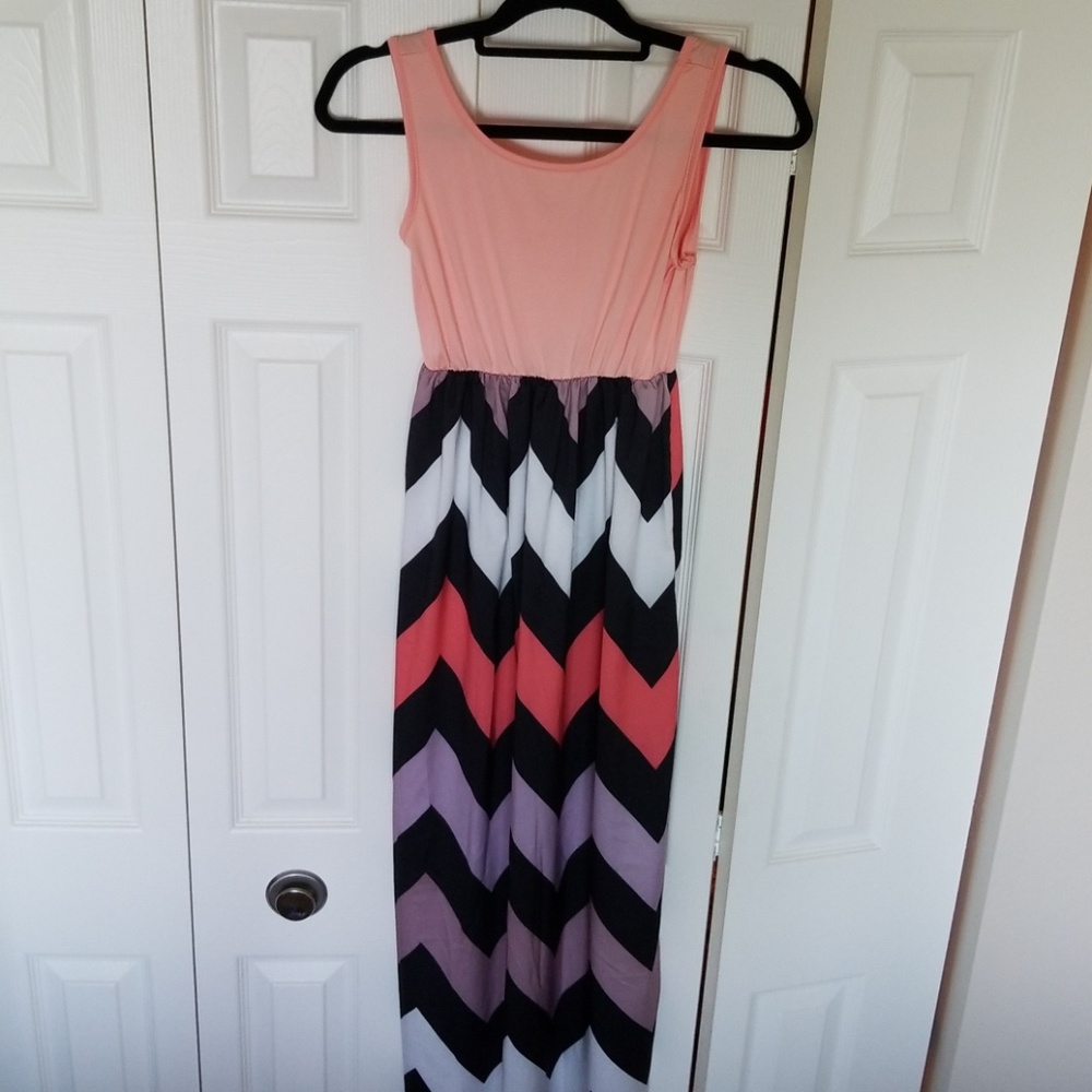 Peach/Coral Maxi Dress